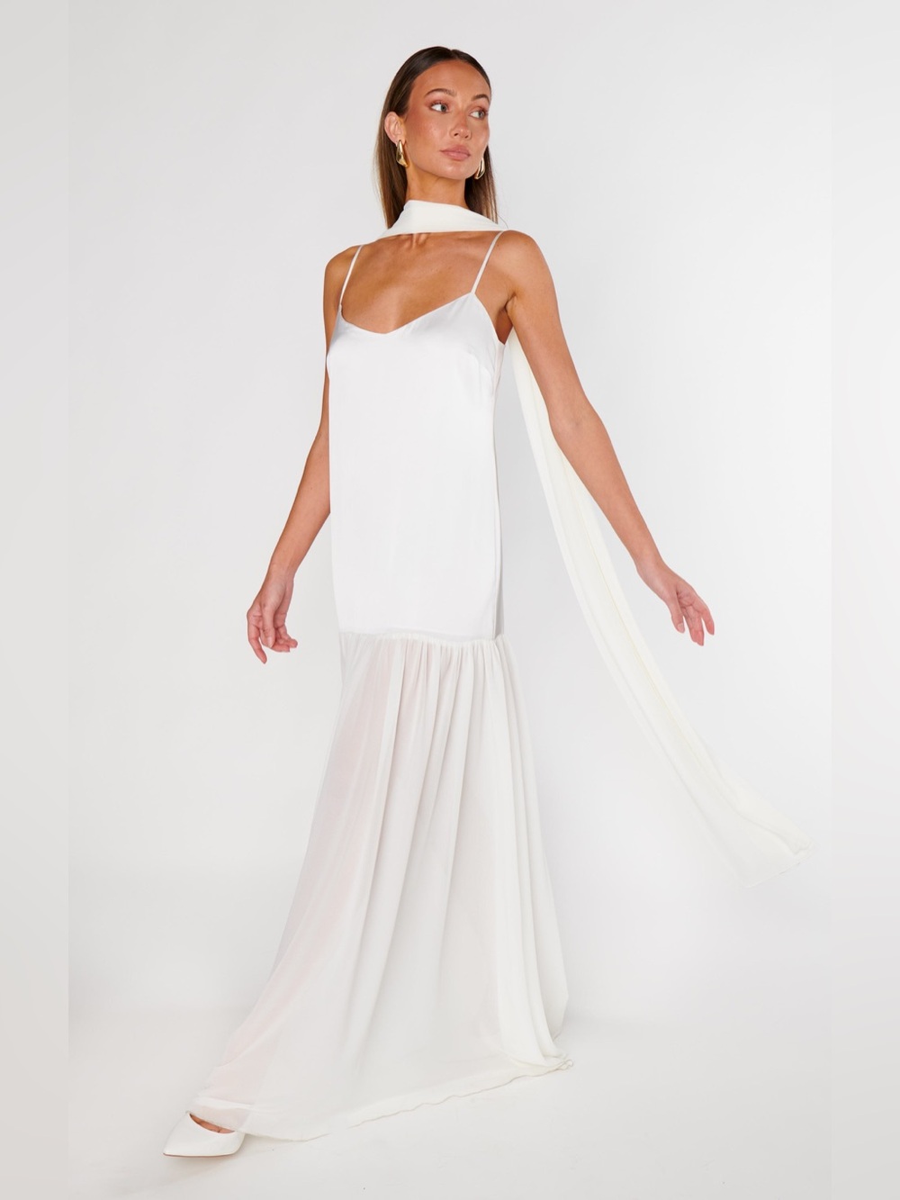Show Me Your Mumu Dalia Maxi Dress size XS ivory white nwot